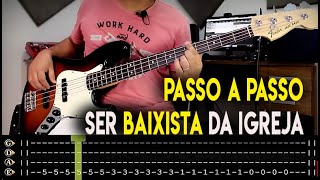 AULA 1 DE BAIXO  NÍVEL ZERO  TOCANDO SUA PRIMEIRA MÚSICA NA IGREJA [upl. by Morven]