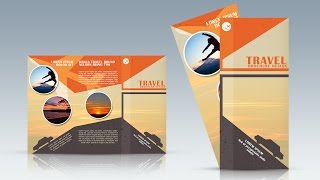 Photoshop Tutorial Trifold Travel Brochure Design [upl. by Ycnaf]