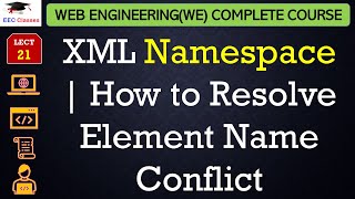 L21 XML Namespace  How to Resolve Element Name Conflict with Example  Web Engineering Lectures [upl. by Dugald]