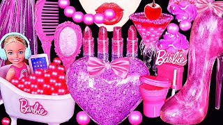 ASMR MUKBANG PINK DESSERTS DRINKING SOUNDS 신기한 물 먹방 FROG EGGS BOBA EDIBLE LIPSTICK EATING SOUNDS [upl. by Theadora]