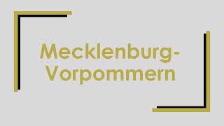 Mecklenburg Vorpommern einfach und kurz erklärt [upl. by Forsyth]