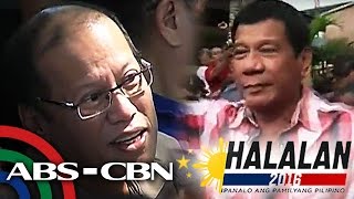 Bandila Aquino congratulates Duterte for Halalan 2016 victory [upl. by Kendall]