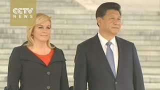 Croatian president on state visit to China [upl. by Immot]