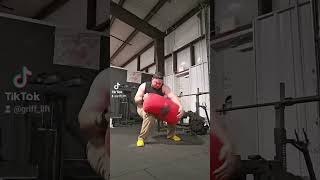 Sand bag work 270 lb bag motivation strongman fitness crossfit [upl. by Hadrian101]