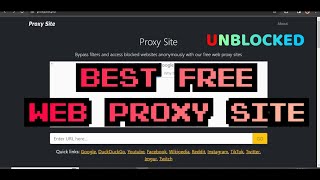 how to make a proxy website for school  Unblock  proxy  2024 [upl. by Ecinhoj]