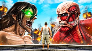 FRANKLIN Meets ATTACK On TITAN GTA 5 Mods [upl. by Esch986]