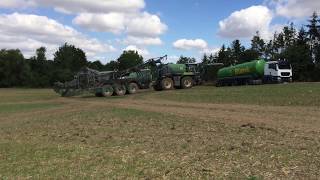 LU Blunk mit Claas Xerion 4000 SGT und Kaweco Pumpwagen  2018 [upl. by Wells208]