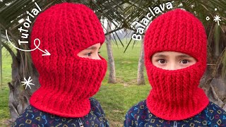 PASAMONTAÑAS TEJIDO A CROCHET Balaclava Tutorial Hebras Crochet [upl. by Norrek282]