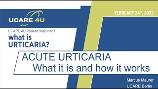 Acute Urticaria  what it is and how it works [upl. by Einnhoj546]