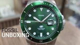 UNBOXING FOSSIL WATCH FS6033  Battery replacement  Watch stem and crown removing [upl. by Guntar905]