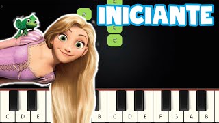 Vejo Enfim a Luz Brilhar  Enrolados  Piano e Teclado Iniciante  Nível Fácil  Tutorial [upl. by Nofpets]