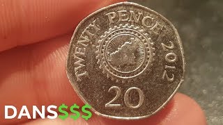 2012 Bailiwick of Guernsey Twenty Pence Coin WORTH [upl. by Mas]