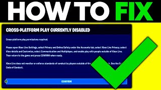 How To FIX Cross Platform Play Currently Disabled Xbox One 2024 [upl. by Nareik]