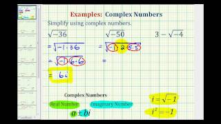 Ex Simplify Imaginary and Complex Numbers [upl. by Sherrod]