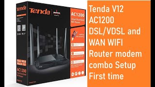 Tenda V12 AC1200 Dualband Wi Fi Gigabit VDSLADSL Modem Router [upl. by Lilac465]