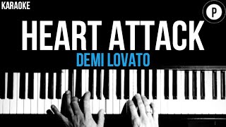 Demi Lovato  Heart Attack Karaoke SLOWER Acoustic Piano Instrumental Cover Lyrics [upl. by Kakalina948]