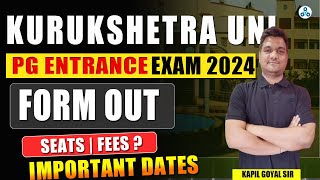 KUK PG Admission 2024  KUK PG entrance Exam 2024  Exam pattern  Important dates  Fees [upl. by Ahsenyt]