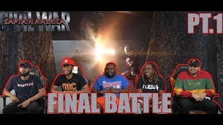 Captain America Civil War Iron Man Vs Captain America And Winter Soldier PT1 REACTION [upl. by Ameerak]