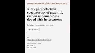 Xray photoelectron spectroscopy of graphitic carbon nanomaterials doped with heteroa  RTCLTV [upl. by Hoeve199]