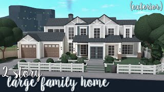 2 story large family home exterior ୨୧  bloxburg speedbuild  luminto [upl. by Chev]