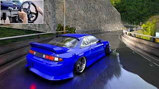 S14 Zenki Irohazaka Uphill LOUD  Assetto Corsa  Steering Wheel Drift [upl. by Malcom]