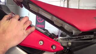 Dirt Bike  How to remove and install your seat  Parts in Description [upl. by Tanner615]