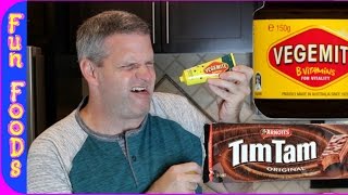 American Tries Vegemite for the First Time  Australian Taste Test [upl. by Eilssel]