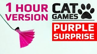 CAT GAMES  PURPLE SURPRISE ENTERTAINMENT VIDEOS FOR CATS TO WATCH 1 HOUR VERSION [upl. by Ramsden]