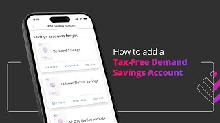 How to add a TaxFree Demand Savings Account [upl. by Par]