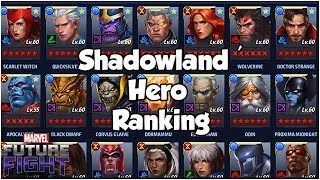 Shadowland Hero Ranking quotGuidequot Make The Most Of Your Roster  Solo Guide  Marvel Future Fight [upl. by Robby141]