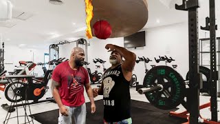 Shannon Briggs In Gym For Rampage Jackson [upl. by Nod]