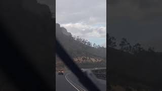 Massive strong wind blow caravan over bridge Huguenot Tunnel Cape Town today [upl. by Bary]