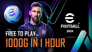 eFootball 2024  FREE GAME  All Achievements in 1 Hour Guide  Easy 1000G [upl. by Annaili]