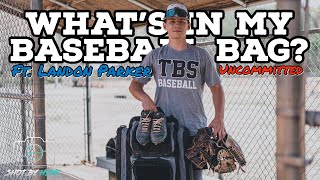 Whats In My Baseball Bag Ft Landon Parker A Class 2024 UNCOMMITTED Catcher [upl. by Airetnuhs899]