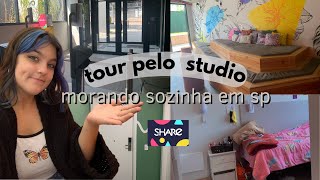 MUDEI DE APARTAMENTO NO SHARE  TOUR PELO STUDIO  MOTIVOS DA MUDANÃ‡A [upl. by Kam]