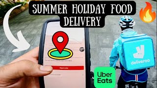 summer holiday food delivery earning delivery jobs uk Uber eats food delivery [upl. by Rowley]