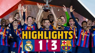 SUPER CHAMPIONS HIGHLIGHTS I MADRID 13 BARÇA  SPANISH SUPERCUP 🏆🔵🔴 [upl. by Labana]