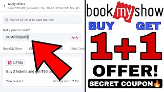 Bookmyshow Buy 1 Get 1 Ticket Offer🔥  Bookmyshow Coupon Code  Bookmyshow Offers Today [upl. by Gibb]