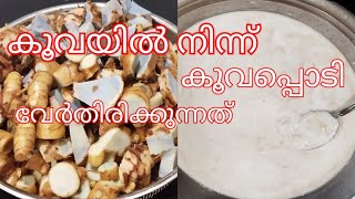 koova podi thayyarakkam easy Arrowroot in malayalam [upl. by Assiral]