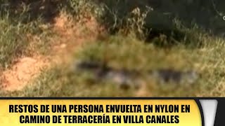 Restos de una persona envuelta en nylon en camino de terracería en Villa Canales [upl. by Cheston]