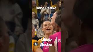 Dana Rettke Huge Block volleyball europeanvolleyball [upl. by Frodina]