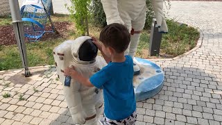 Yusuf çocuk astronot ile tanıştı😂 Dinozor parkında fosilleri inceledi dinozorları sevdi😍 [upl. by Ahsekam]