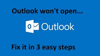 Outlook wont open How to fix it in 3 easy steps [upl. by Diandre510]