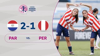 PARAGUAY vs PERU 21  RESUMEN  CONMEBOL SUB20 FEM  FASE DE GRUPOS [upl. by Tima781]