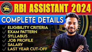 RBI Assistant 2024 Notification  RBI Assistant Salary Exam Pattern Syllabus Job Profile [upl. by Holub851]