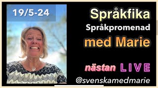 Språkpromenad med språkfika 1952024  Lär dig svenska svenskamedmarie [upl. by Prima768]