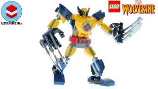 LEGO Marvel 76202 Wolverine Mech Armor  LEGO Speed Build Review [upl. by Julide]