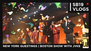 SB19 VLOGS New York Guestings  Boston Show With JVKE [upl. by Kinchen]