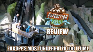 Expedition Zork Review Toverland Mack Water Ride  Europes Most Underrated Log Flume [upl. by Ahsatan]