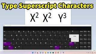 How To Type Superscript Characters in MS Word amp MS Excel  Windows 11 or Windows 10  2024 [upl. by Aikemaj]